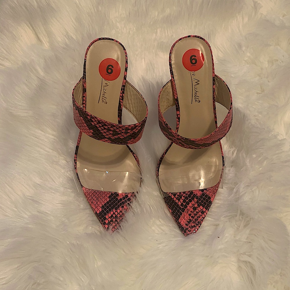 Never worn snake print heels